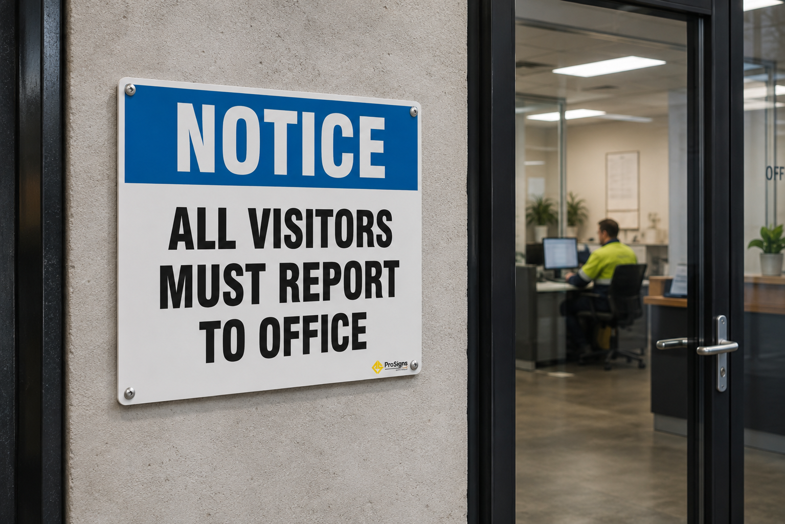 Notice – All Visitors Must Report to Office
