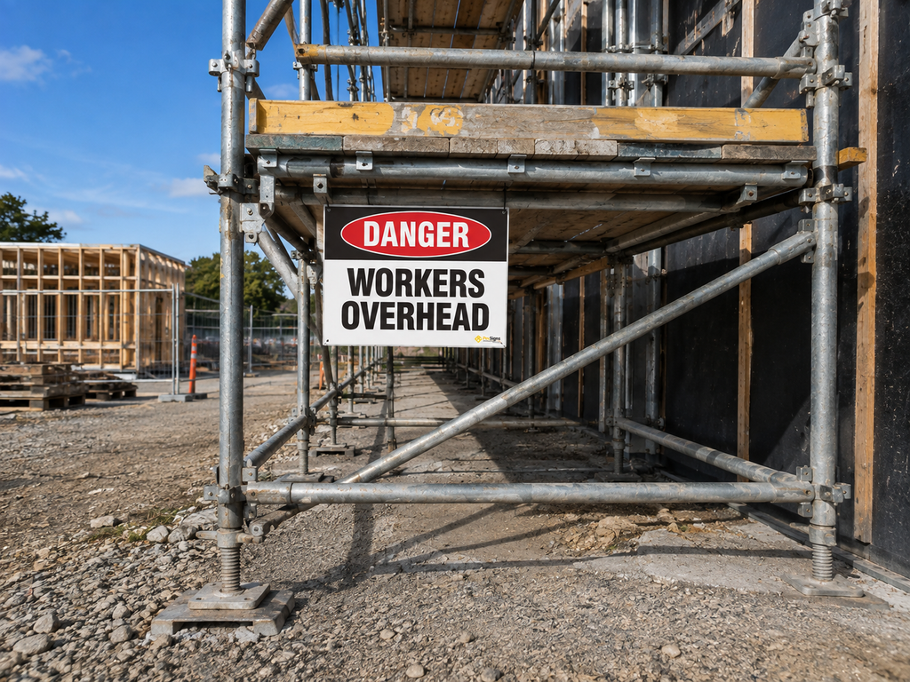 Danger – Workers Overhead