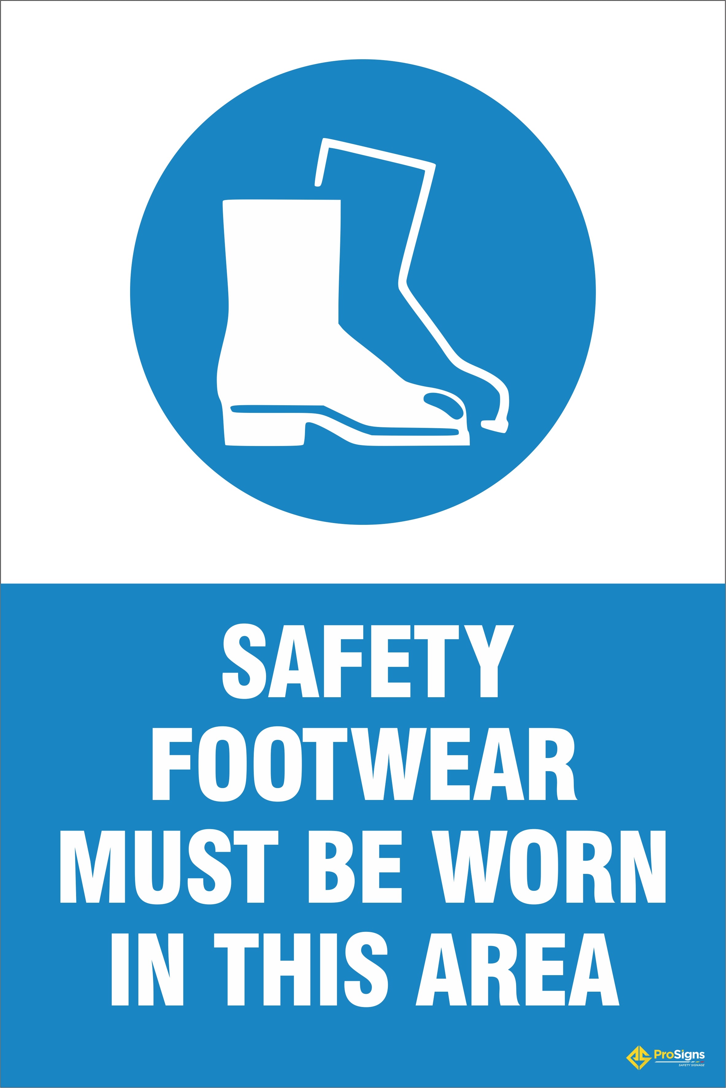 PPE – Safety Footwear Must Be Worn in This Area