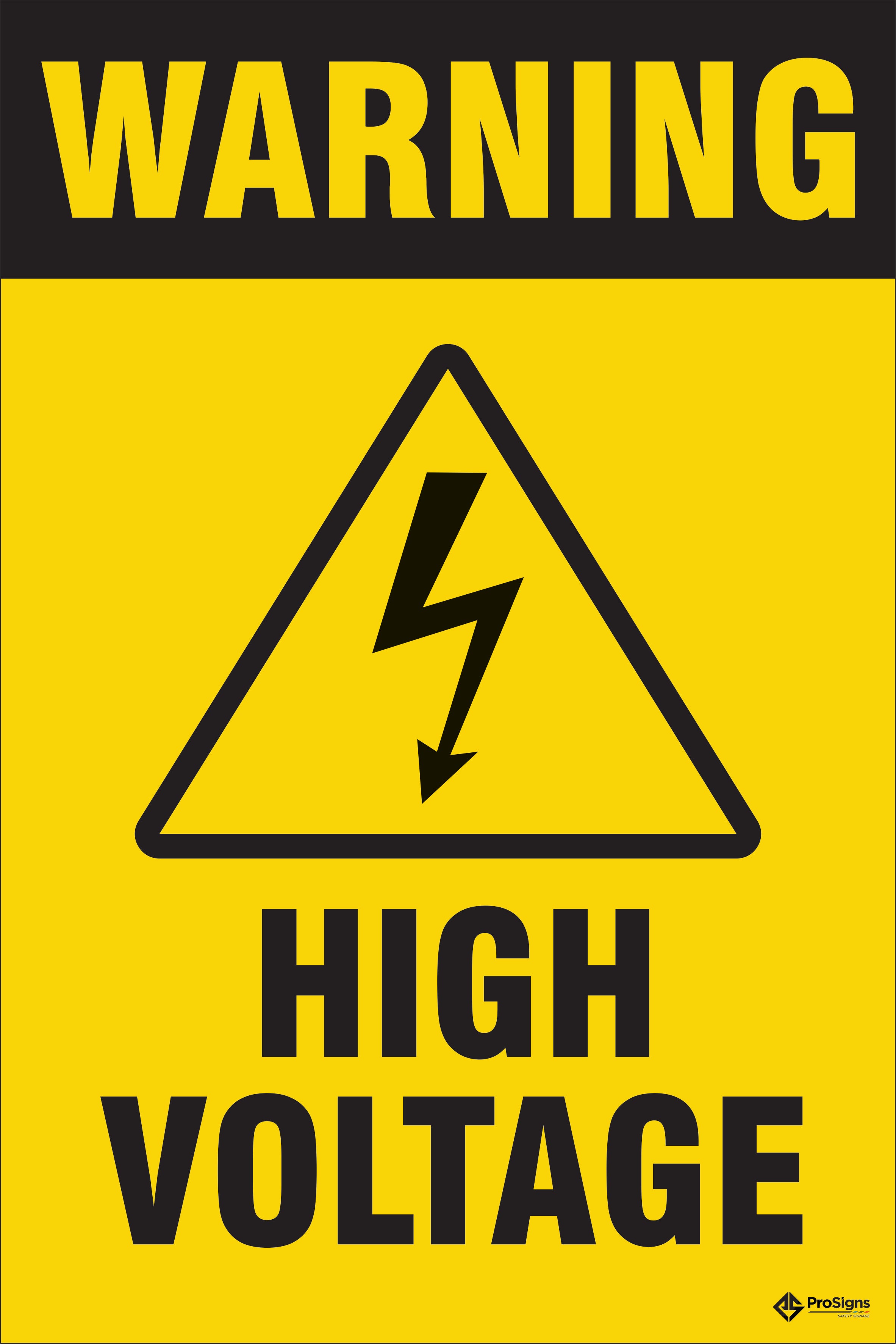 Warning – High Voltage