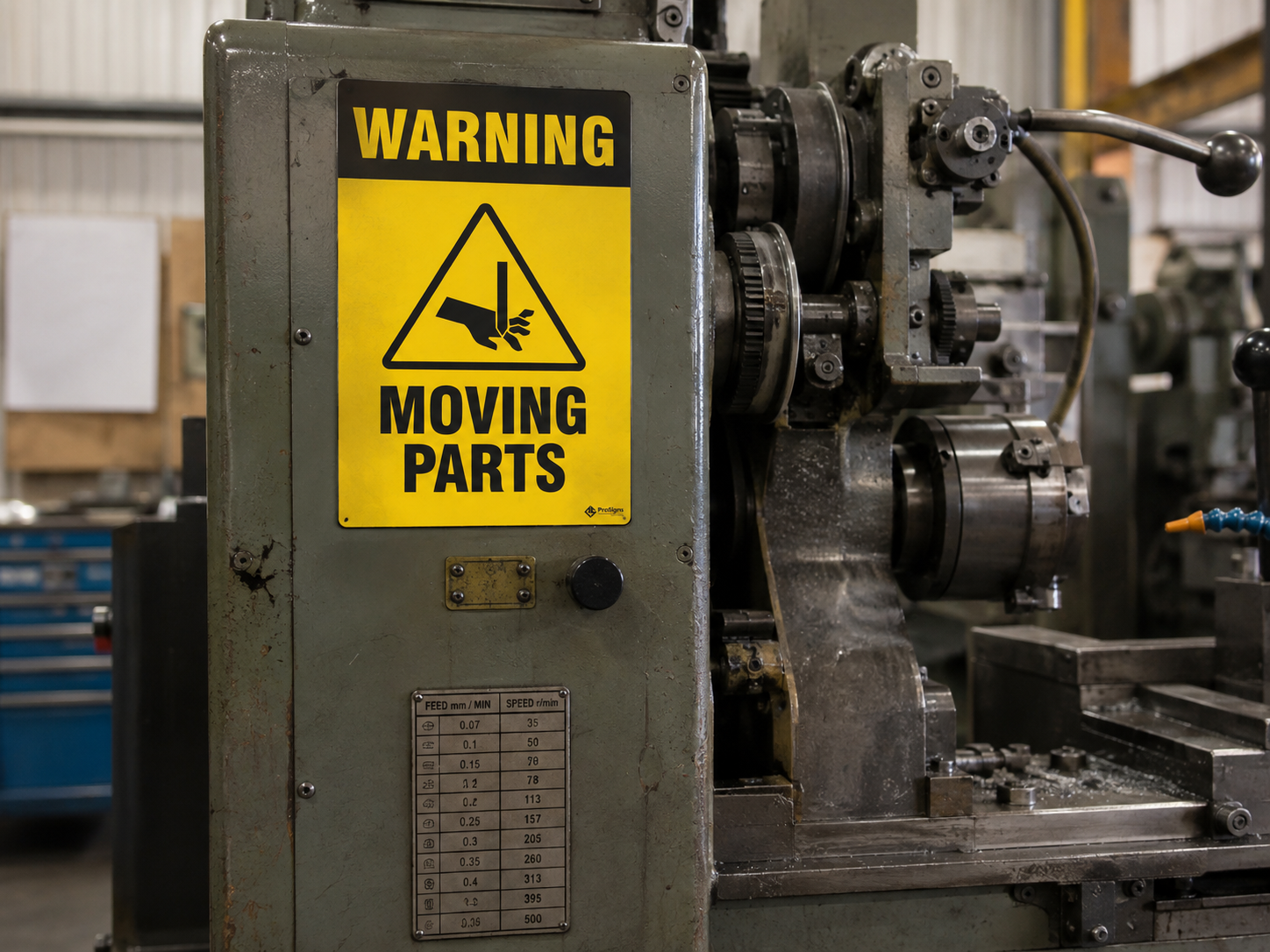 Warning – Moving Parts